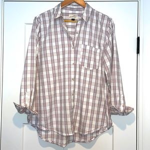 Universal by Thread white stripes button down shirt top  blouse Size M